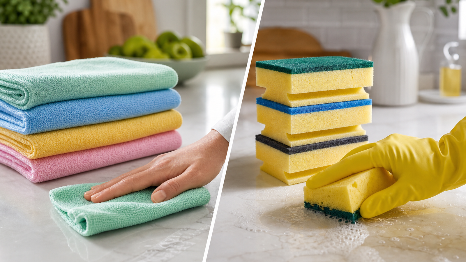 Kensora Home Comparing Cleaning Cloths and Sponges: Which Is Better for UK Homes? guide image for United Kingdom shoppers
