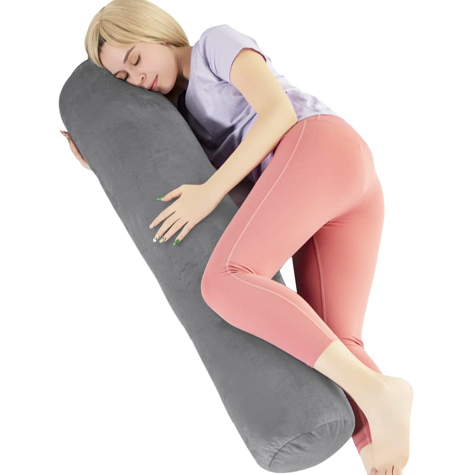 1 MIDDLE ONE body pillow 47-inch long in bed supports spine alignment for restful sleep
