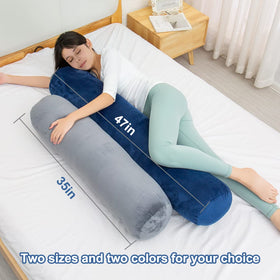 1 MIDDLE ONE velvet cover on long pillow with removable design for easy cleaning