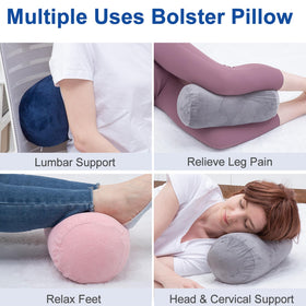 1 MIDDLE ONE Bolster Pillow provides head and neck support on bed or couch.