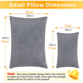 1 MIDDLE ONE memory foam shredded pillow with velvet cover stays cool