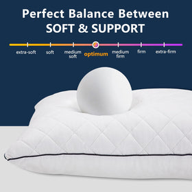 1 MIDDLE ONE pillow with zippered cover showcasing adjustable loft.