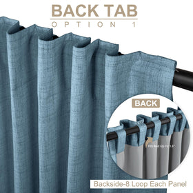 100 Percent Blackout Shield linen look fabric creates vintage style and soft drape