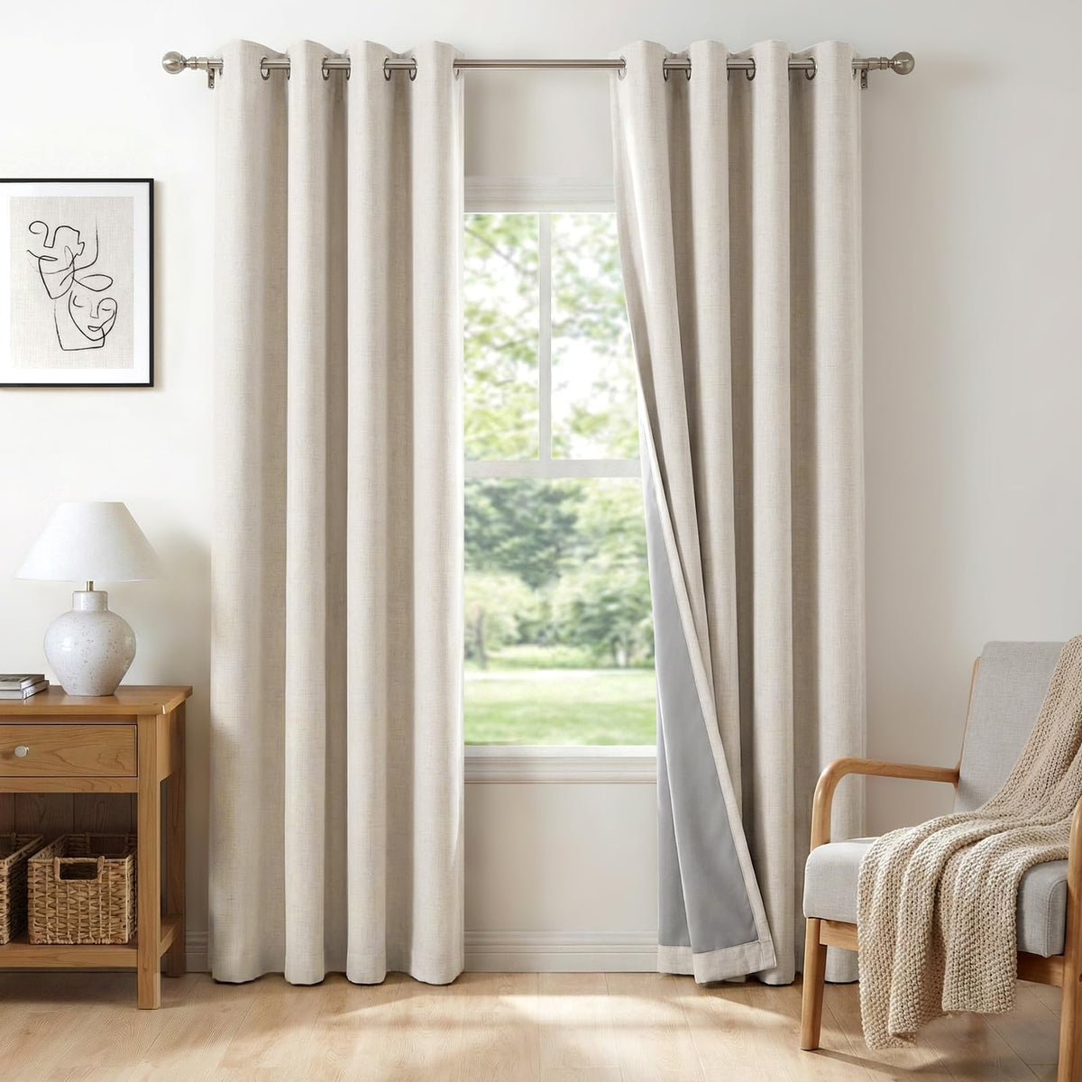 100% Blackout Shield bedroom darkness panel blocks daylight for restful sleep.