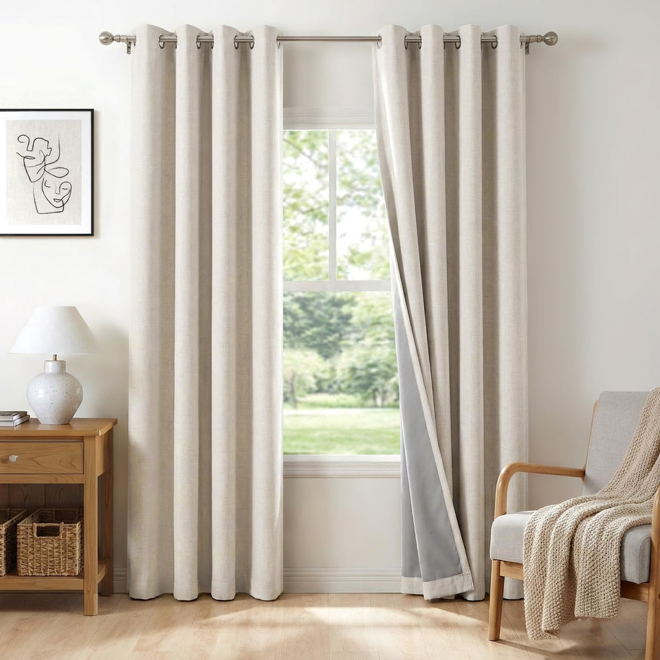100% Blackout Shield bedroom darkness panel blocks daylight for restful sleep.