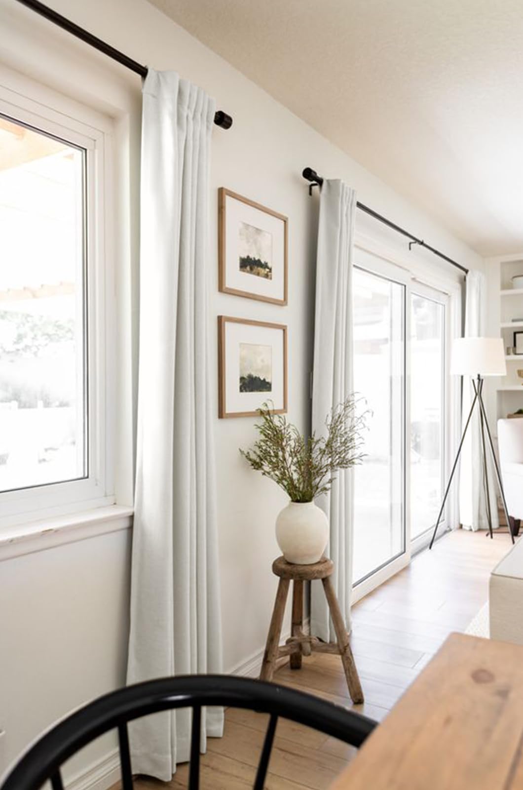 100% Blackout Shield linen look fabric adds vintage charm and privacy