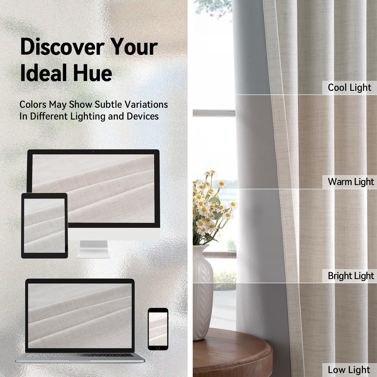 100% Blackout Shield machine-washable fabric for simple, low-maintenance care.
