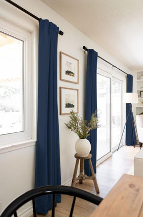 100% Blackout Shield thermal insulated curtains help regulate room temperature.