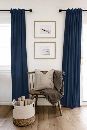 100% Blackout Shield two-panel set provides full coverage when hung.
