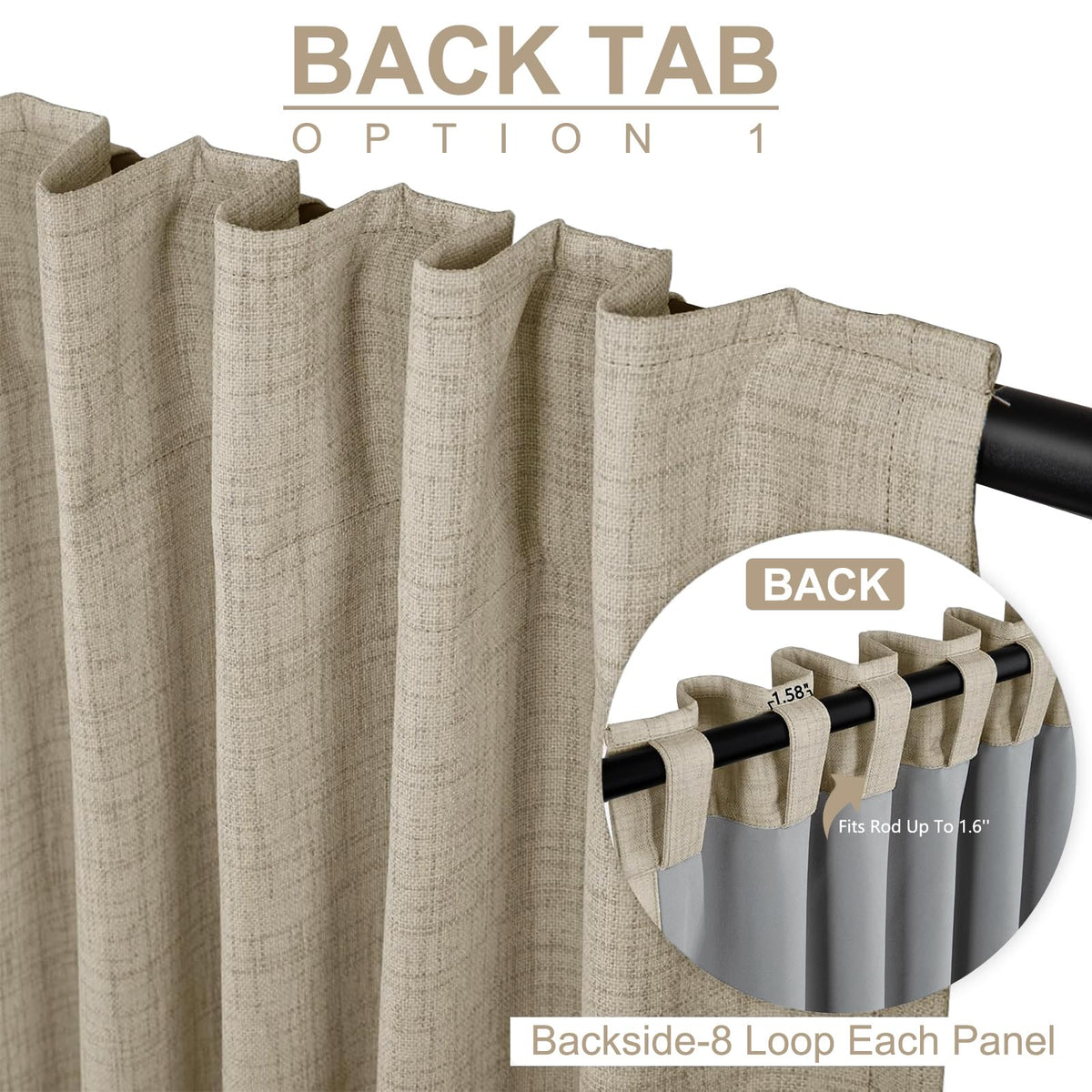 Two-panel set from 100% Blackout Shield provides full coverage and darkening