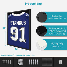 1DOT2 removable foam backboard for easy memorabilia attachment