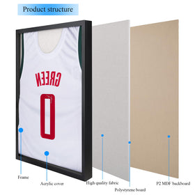 1DOT2 shadow box frame with HD acrylic front and metal hangers for secure mounting.