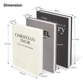 1DOT2 three sizes arranged together demonstrate realistic book layout
