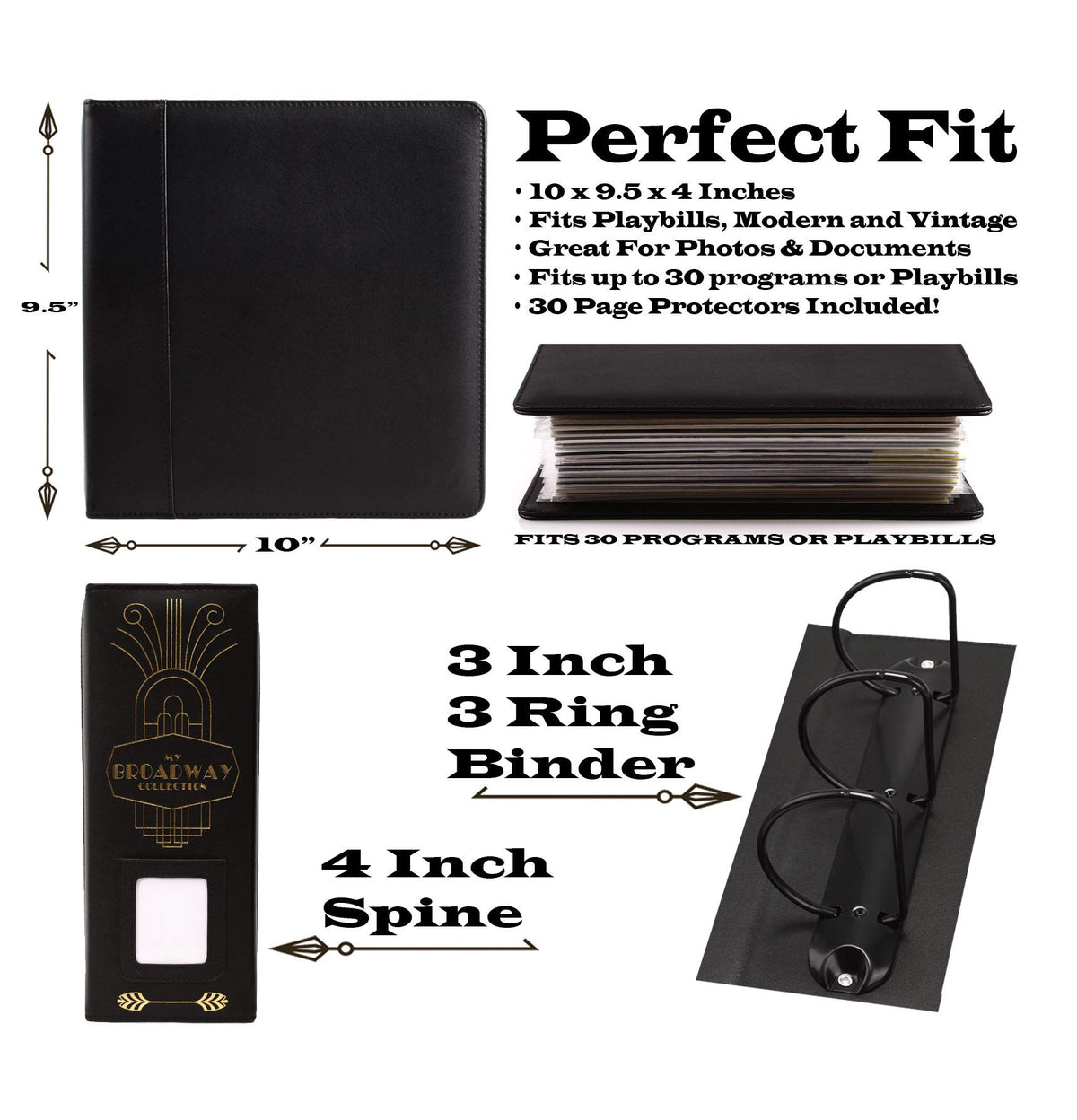 2Fold binder yellow embossed-P exterior adds stylish customization for collectors.
