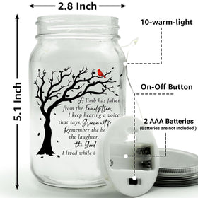 2IMT Memory jar lamp paper star lights create gentle remembrance ritual