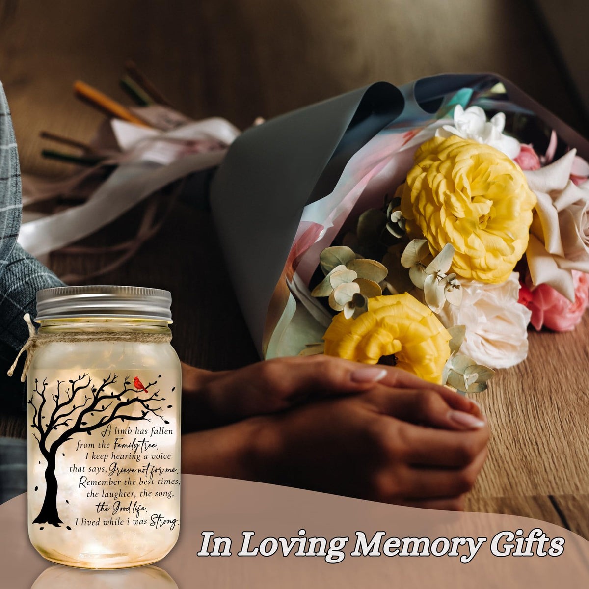 2IMT Sympathy gift keepsake jar aids peaceful reflection during loss