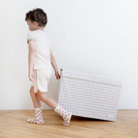 3 Sprouts toy chest fold-flat design saves closet space