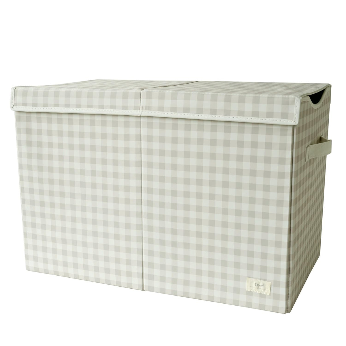 3 Sprouts toy chest with lid open for easy access to toys