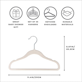 3 Sprouts velvet baby hangers 30-pack keeps closets tidy and organized