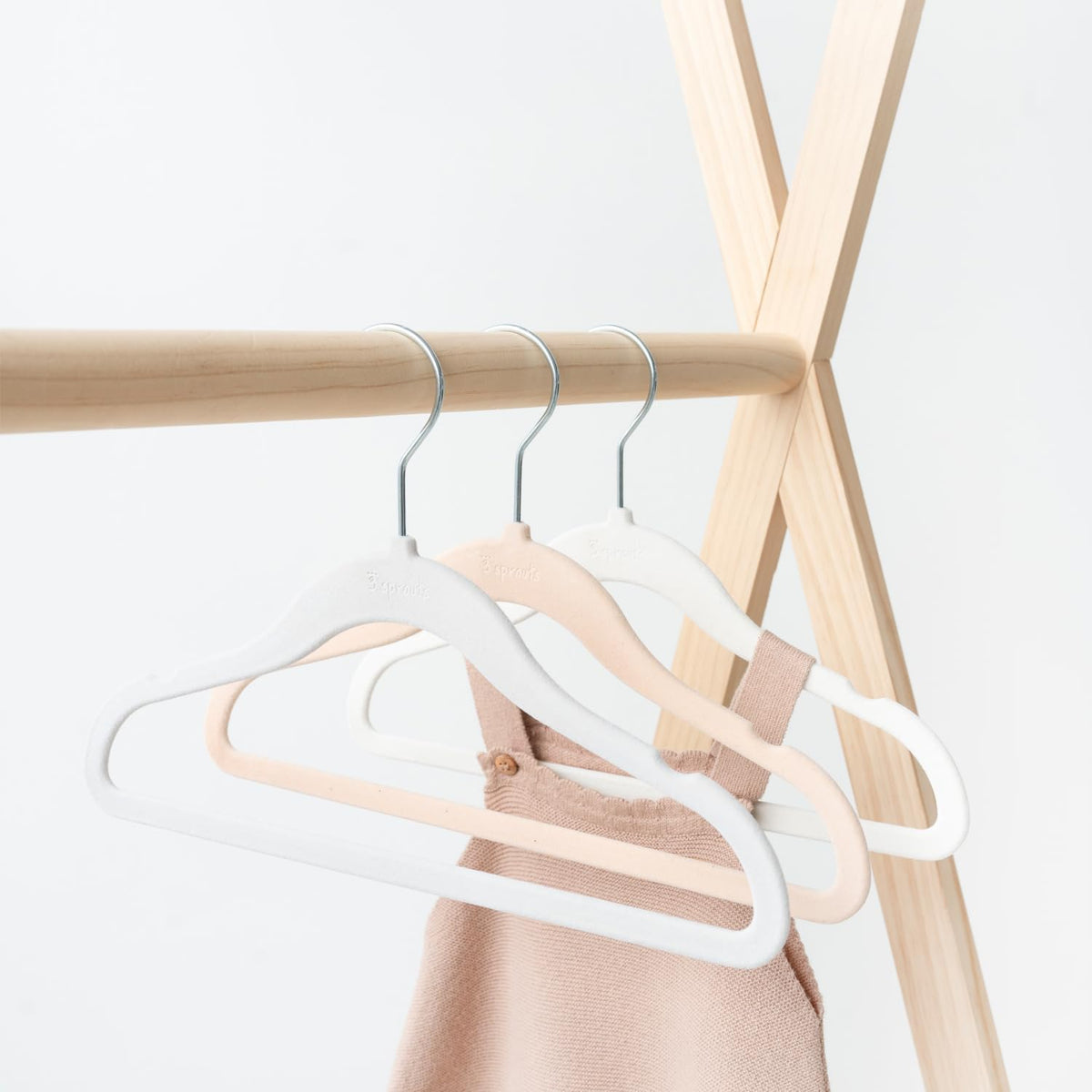 Slim-profile hangers maximize closet space for growing wardrobes