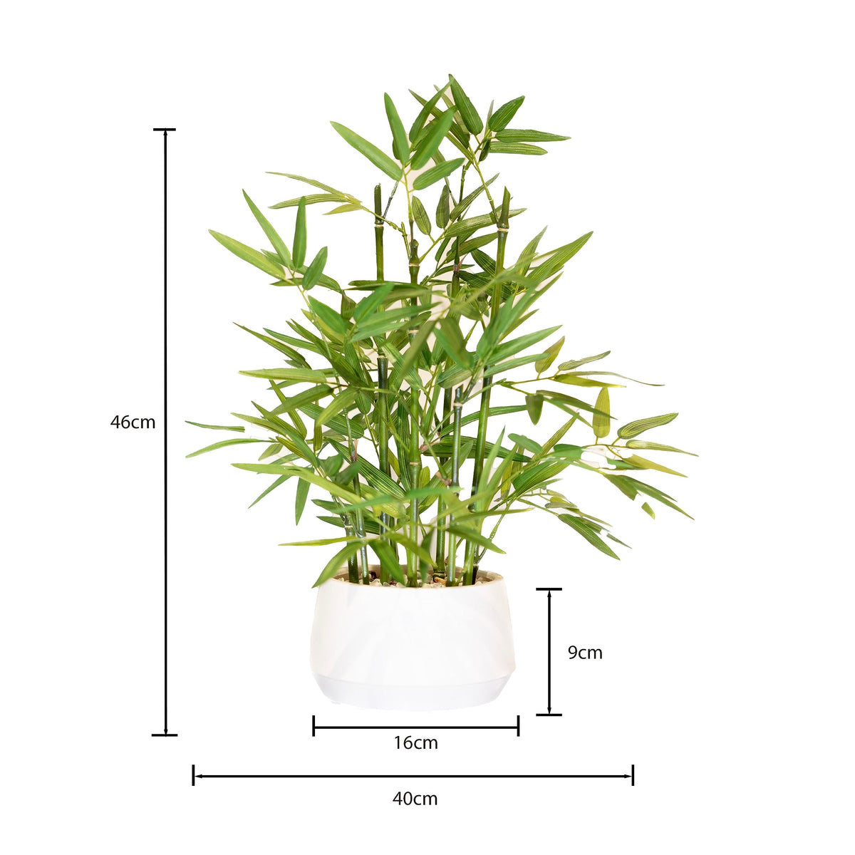 365 Blooming Decor artificial bamboo tree in white pot requires no upkeep