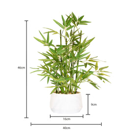 365 Blooming Decor artificial bamboo tree in white pot requires no upkeep
