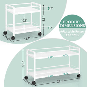 3IngSeagulls adjustable-length pantry cart fits narrow and wide pantry spaces.