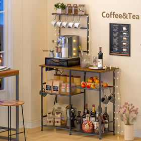 3IngSeagulls Baker Rack offers adjustable shelf heights for flexible space.