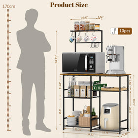 3IngSeagulls Baker Rack sturdy metal frame ensures lasting stability.