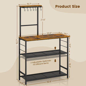 3IngSeagulls bakers rack rustic industrial style suits many kitchens