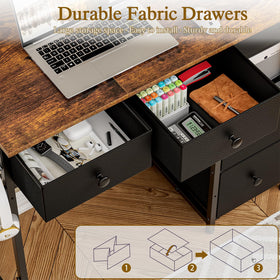 3IngSeagulls rustic brown finish adds warmth to a home office
