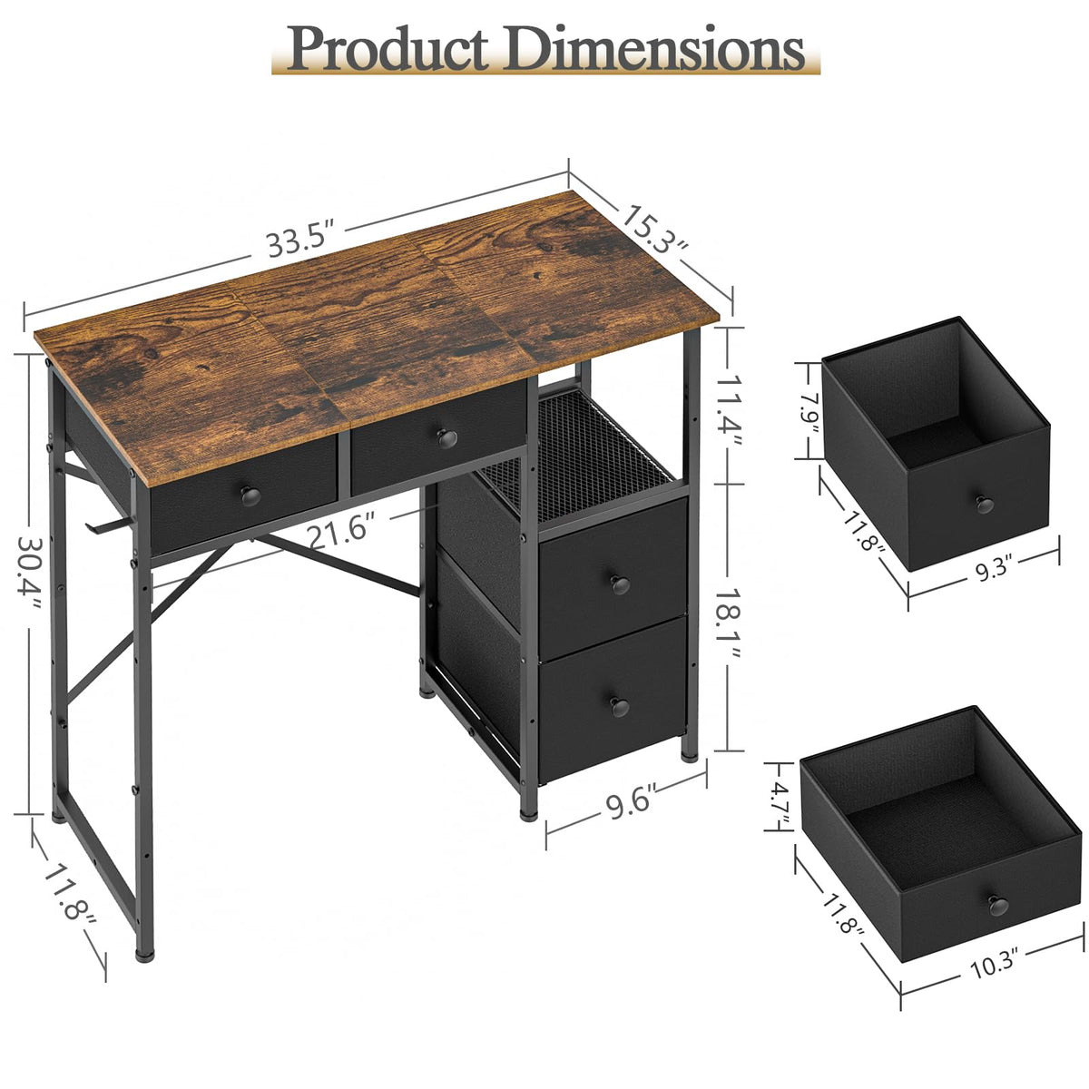 3IngSeagulls desk with reversible open shelf adapts to left or right layouts