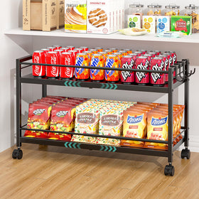 3IngSeagulls expandable pantry cart side view highlights space-saving design for compact kitchens.