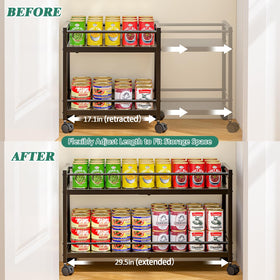 3IngSeagulls pantry cart with 4 hooks adds hanging storage.
