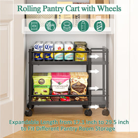3IngSeagulls pantry cart wheels in action shows easy mobility around the kitchen.