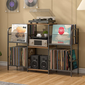 3IngSeagulls record-player-stand with LED light for customizable ambience and built-in charging