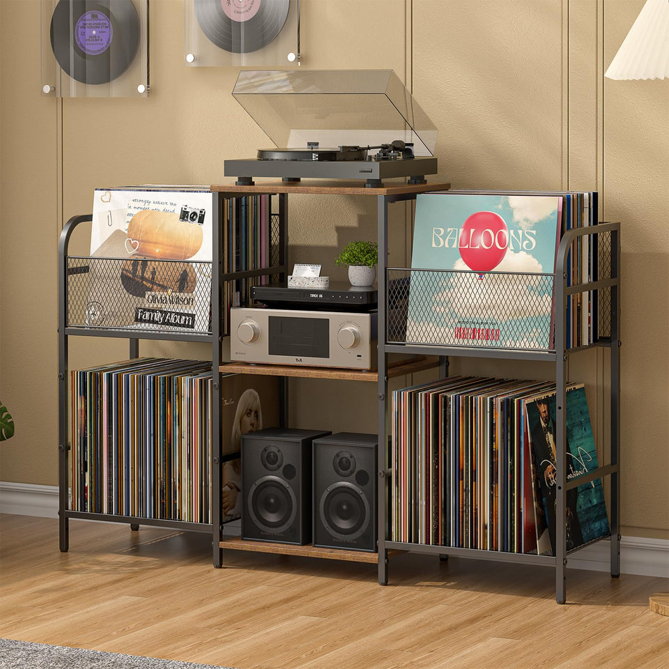 3IngSeagulls record-player-stand with LED light for customizable ambience and built-in charging