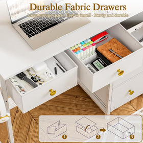 3IngSeagulls white finish desk complements bedrooms and home offices