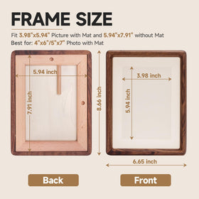 3Liangthings walnut frame close-up shows natural grain and warm tones.