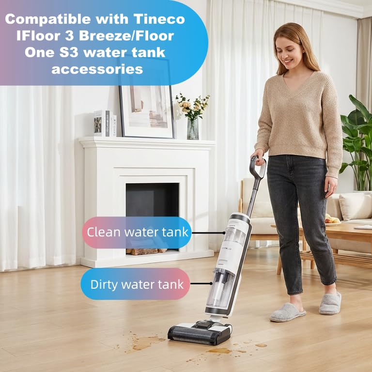 Easy installation view demonstrates quick tank swap on the Tineco system.