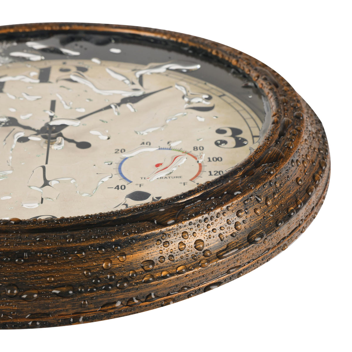 45MinST waterproof outdoor clock for porch, garden, and poolside use.