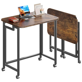 4NM mobile rolling desk expanded view for compact workspace flexibility