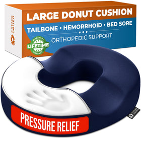 5 STARS UNITED donut pillow with breathable mesh cover for all-day seating comfort.