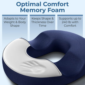 5 STARS UNITED donut pillow fits most chairs for versatile use.