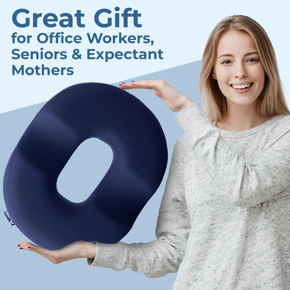 5 STARS UNITED donut pillow supports up to 240 lb weight capacity.