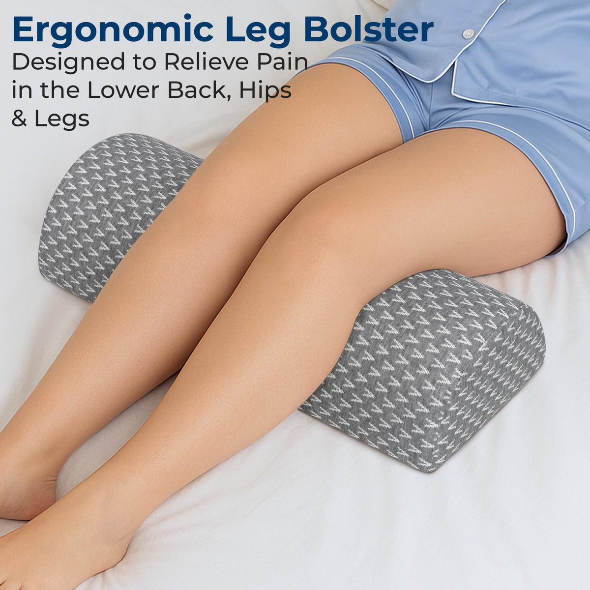 5 STARS UNITED large half moon bolster for back sleeping and leg alignment