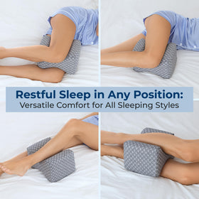 5 STARS UNITED contoured knee pillow under knee for spine support during sleep