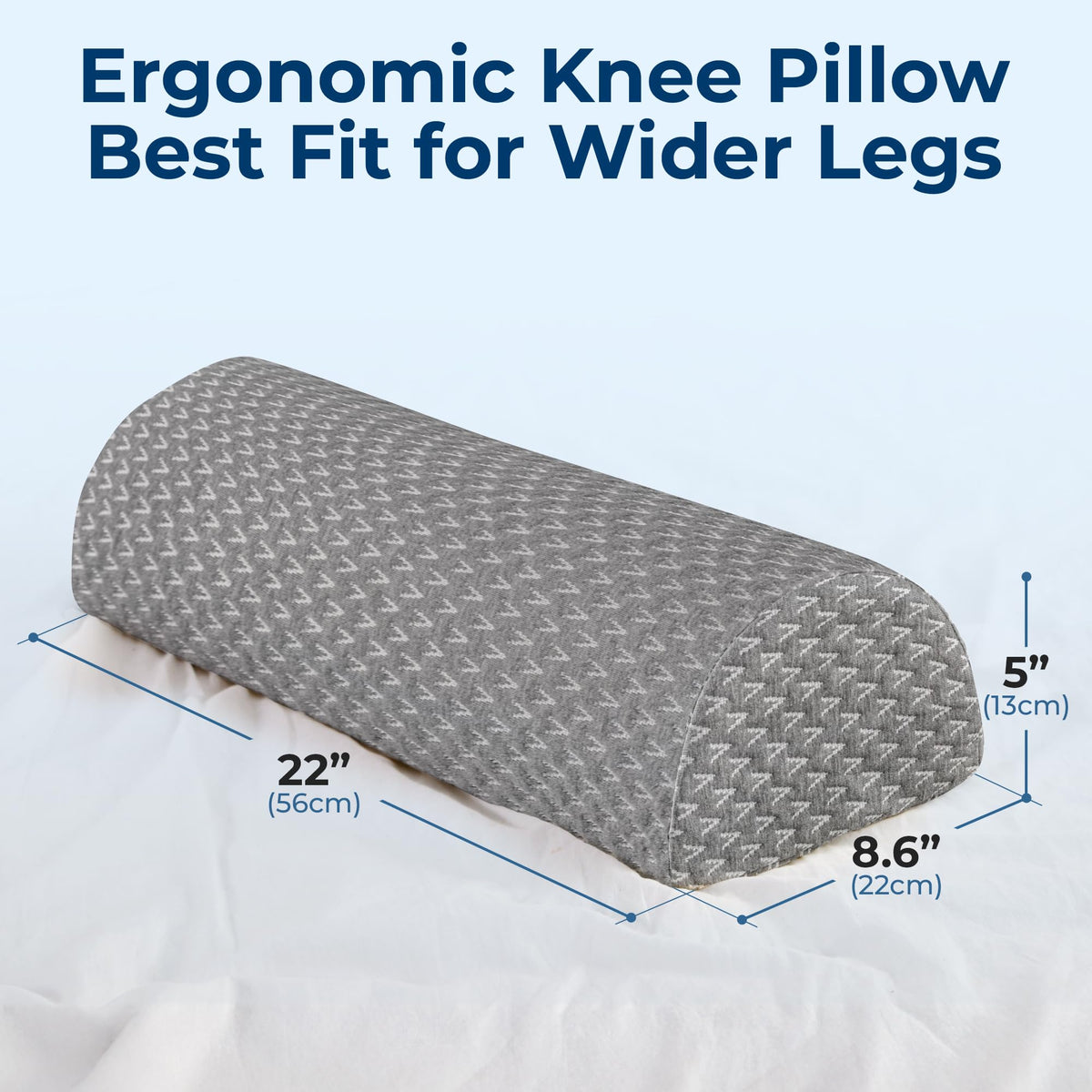 5 STARS UNITED large half-moon pillow provides extra width and height