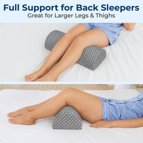 5 STARS UNITED memory foam leg pillow contours to legs and hips