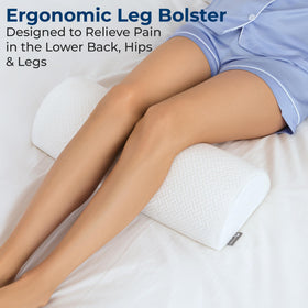Under-knee pillow foam provides gentle support for back sleepers